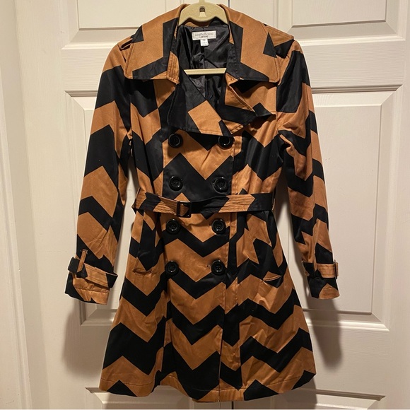 JohnPaulRichard Jackets & Blazers - Chevron Black/Camel Tan Jacket Coat